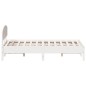 vidaXL Estructura de cama con cabecero madera pino blanco 140x200 cm vidaXL Estructura de cama con cabecero madera pino blanco 140x200 cm