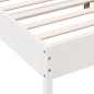vidaXL Estructura de cama con cabecero madera pino blanco 140x200 cm vidaXL Estructura de cama con cabecero madera pino blanco 140x200 cm