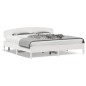 vidaXL Estructura de cama con cabecero madera de pino blanco 200x200cm