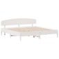 vidaXL Estructura de cama con cabecero madera de pino blanco 200x200cm