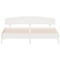 vidaXL Estructura de cama con cabecero madera de pino blanco 200x200cm