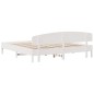 vidaXL Estructura de cama con cabecero madera de pino blanco 200x200cm