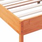 vidaXL Estructura cama con cabecero madera pino marrón cera 200x200 cm