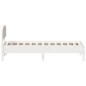 vidaXL Estructura de cama con cabecero madera pino blanco 90x190 cm vidaXL Estructura de cama con cabecero madera pino blanco 90x190 cm