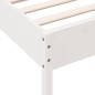 vidaXL Estructura de cama con cabecero madera pino blanco 90x190 cm vidaXL Estructura de cama con cabecero madera pino blanco 90x190 cm