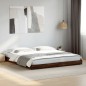 vidaXL Estructura cama madera ingeniería metal marrón roble 200x200 cm vidaXL Estructura cama madera ingeniería metal marrón roble 200x200 cm