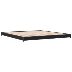 vidaXL Estructura de cama madera de ingeniería y metal negro 200x200cm