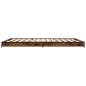 vidaXL Estructura cama madera ingeniería metal roble ahumado 120x200cm vidaXL Estructura cama madera ingeniería metal roble ahumado 120x200cm