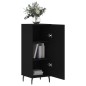 vidaXL Aparador de madera contrachapada negro 34,5x34x90 cm vidaXL Aparador de madera contrachapada negro 34,5x34x90 cm