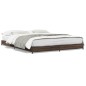 vidaXL Estructura cama madera ingeniería metal marrón roble 120x190 cm vidaXL Estructura cama madera ingeniería metal marrón roble 120x190 cm