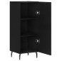 vidaXL Aparador de madera contrachapada negro 34,5x34x90 cm vidaXL Aparador de madera contrachapada negro 34,5x34x90 cm