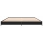 vidaXL Estructura de cama madera de ingeniería y metal negro 120x190cm vidaXL Estructura de cama madera de ingeniería y metal negro 120x190cm