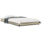 vidaXL Estructura cama madera ingeniería metal roble Sonoma 100x200 cm