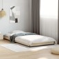 vidaXL Estructura cama madera ingeniería metal roble Sonoma 100x200 cm