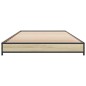 vidaXL Estructura cama madera ingeniería metal roble Sonoma 100x200 cm