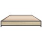 vidaXL Estructura cama madera ingeniería metal roble Sonoma 75x190 cm vidaXL Estructura cama madera ingeniería metal roble Sonoma 75x190 cm