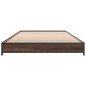 vidaXL Estructura cama madera ingeniería metal marrón roble 90x190 cm vidaXL Estructura cama madera ingeniería metal marrón roble 90x190 cm