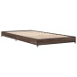 vidaXL Estructura cama madera ingeniería metal marrón roble 90x190 cm vidaXL Estructura cama madera ingeniería metal marrón roble 90x190 cm