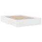 vidaXL Cama con cajones madera de ingeniería blanco 135x190 cm vidaXL Cama con cajones madera de ingeniería blanco 135x190 cm