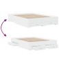 vidaXL Cama con cajones madera de ingeniería blanco 135x190 cm vidaXL Cama con cajones madera de ingeniería blanco 135x190 cm