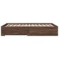 vidaXL Cama con cajones madera de ingeniería marrón roble 135x190 cm vidaXL Cama con cajones madera de ingeniería marrón roble 135x190 cm