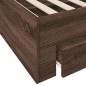 vidaXL Cama con cajones madera de ingeniería marrón roble 135x190 cm vidaXL Cama con cajones madera de ingeniería marrón roble 135x190 cm