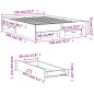 vidaXL Cama con cajones madera de ingeniería marrón roble 135x190 cm vidaXL Cama con cajones madera de ingeniería marrón roble 135x190 cm