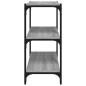 vidaXL Estantería contrachapada y acero gris Sonoma 60x33x70,5 cm vidaXL Estantería contrachapada y acero gris Sonoma 60x33x70,5 cm