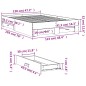 vidaXL Cama con cajones madera de ingeniería marrón roble 120x190 cm