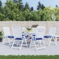 vidaXL Cojines de silla de jardín 6 uds tela Oxford azul 40x40x7 cm