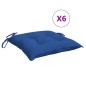vidaXL Cojines de silla de jardín 6 uds tela Oxford azul 40x40x7 cm