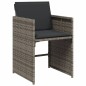 vidaXL Sillones de jardín con cojines 4 uds ratán sintético gris vidaXL Sillones de jardín con cojines 4 uds ratán sintético gris