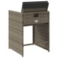 vidaXL Sillones de jardín con cojines 4 uds ratán sintético gris vidaXL Sillones de jardín con cojines 4 uds ratán sintético gris