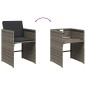 vidaXL Sillones de jardín con cojines 4 uds ratán sintético gris vidaXL Sillones de jardín con cojines 4 uds ratán sintético gris