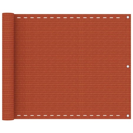 vidaXL Toldo para balcón HDPE naranja 75x300 cm 