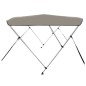 vidaXL Toldo bimini de 3 arcos gris 183x152x133 cm vidaXL Toldo bimini de 3 arcos gris 183x152x133 cm