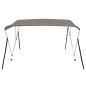 vidaXL Toldo bimini de 3 arcos gris 184x189x135 cm vidaXL Toldo bimini de 3 arcos gris 184x189x135 cm