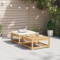 vidaXL Taburete de jardín con cojines madera maciza de acacia vidaXL Taburete de jardín con cojines madera maciza de acacia