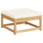 vidaXL Taburete de jardín con cojines madera maciza de acacia vidaXL Taburete de jardín con cojines madera maciza de acacia