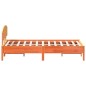 vidaXL Estructura cama con cabecero madera pino marrón cera 140x200 cm vidaXL Estructura cama con cabecero madera pino marrón cera 140x200 cm