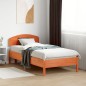 vidaXL Estructura cama con cabecero madera pino marrón cera 75x190 cm vidaXL Estructura cama con cabecero madera pino marrón cera 75x190 cm
