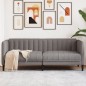 vidaXL Sofá de 2 plazas tela gris taupe vidaXL Sofá de 2 plazas tela gris taupe