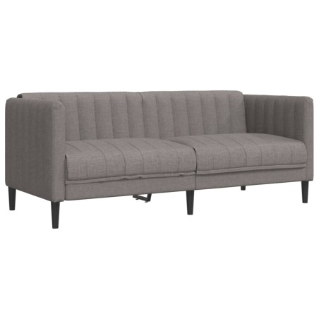 vidaXL Sofá de 2 plazas tela gris taupe