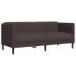 vidaXL Juego de sofás 2 piezas tela marrón oscuro vidaXL Juego de sofás 2 piezas tela marrón oscuro