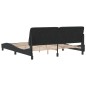 vidaXL Estructura de cama con cabecero de terciopelo negro 180x200 cm vidaXL Estructura de cama con cabecero de terciopelo negro 180x200 cm