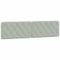vidaXL Cabecero de cama acolchado terciopelo gris claro 200 cm vidaXL Cabecero de cama acolchado terciopelo gris claro 200 cm