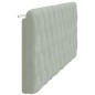 vidaXL Cabecero de cama acolchado terciopelo gris claro 200 cm vidaXL Cabecero de cama acolchado terciopelo gris claro 200 cm
