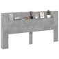 vidaXL Cabecero de cama con LED gris hormigón 200x16,5x103,5 cm vidaXL Cabecero de cama con LED gris hormigón 200x16,5x103,5 cm
