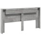 vidaXL Cabecero de cama con LED gris hormigón 200x16,5x103,5 cm vidaXL Cabecero de cama con LED gris hormigón 200x16,5x103,5 cm