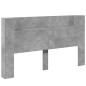 vidaXL Cabecero de cama con LED gris hormigón 180x16,5x103,5 cm